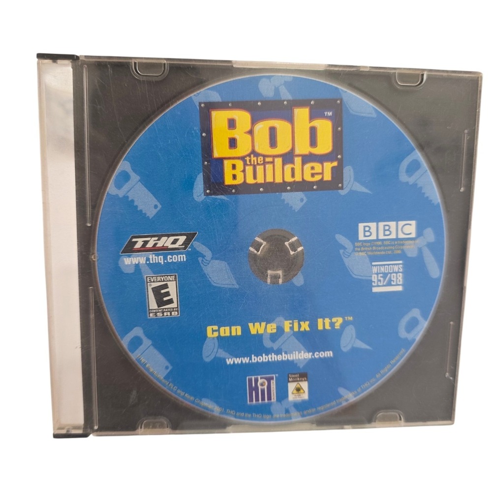 Bob the Builder Can We Fix It PC‎ CD-ROM THQ BBC Windows 95 98 Game Disc